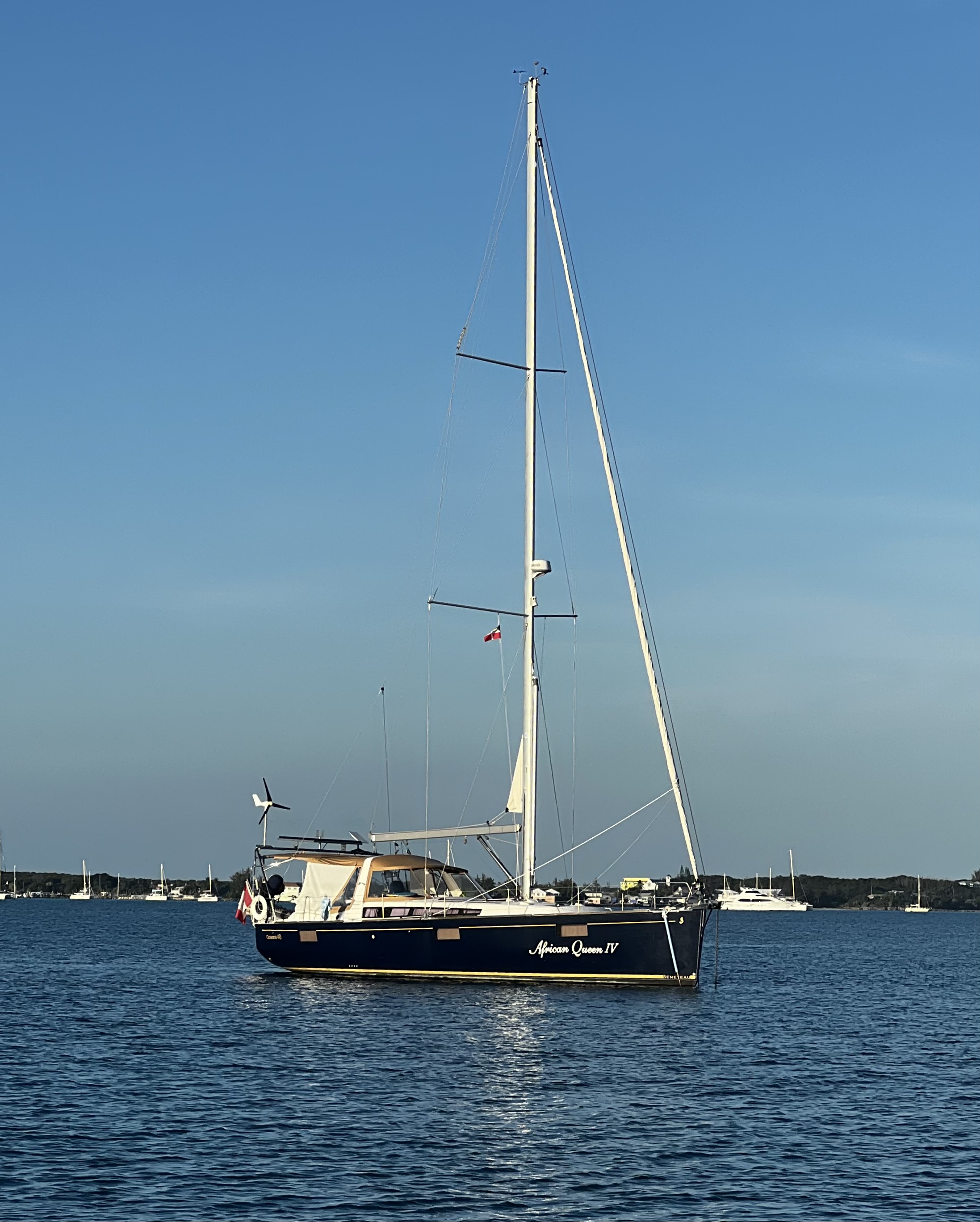 Our buddy boat African Queen at Sand Dollar Beach