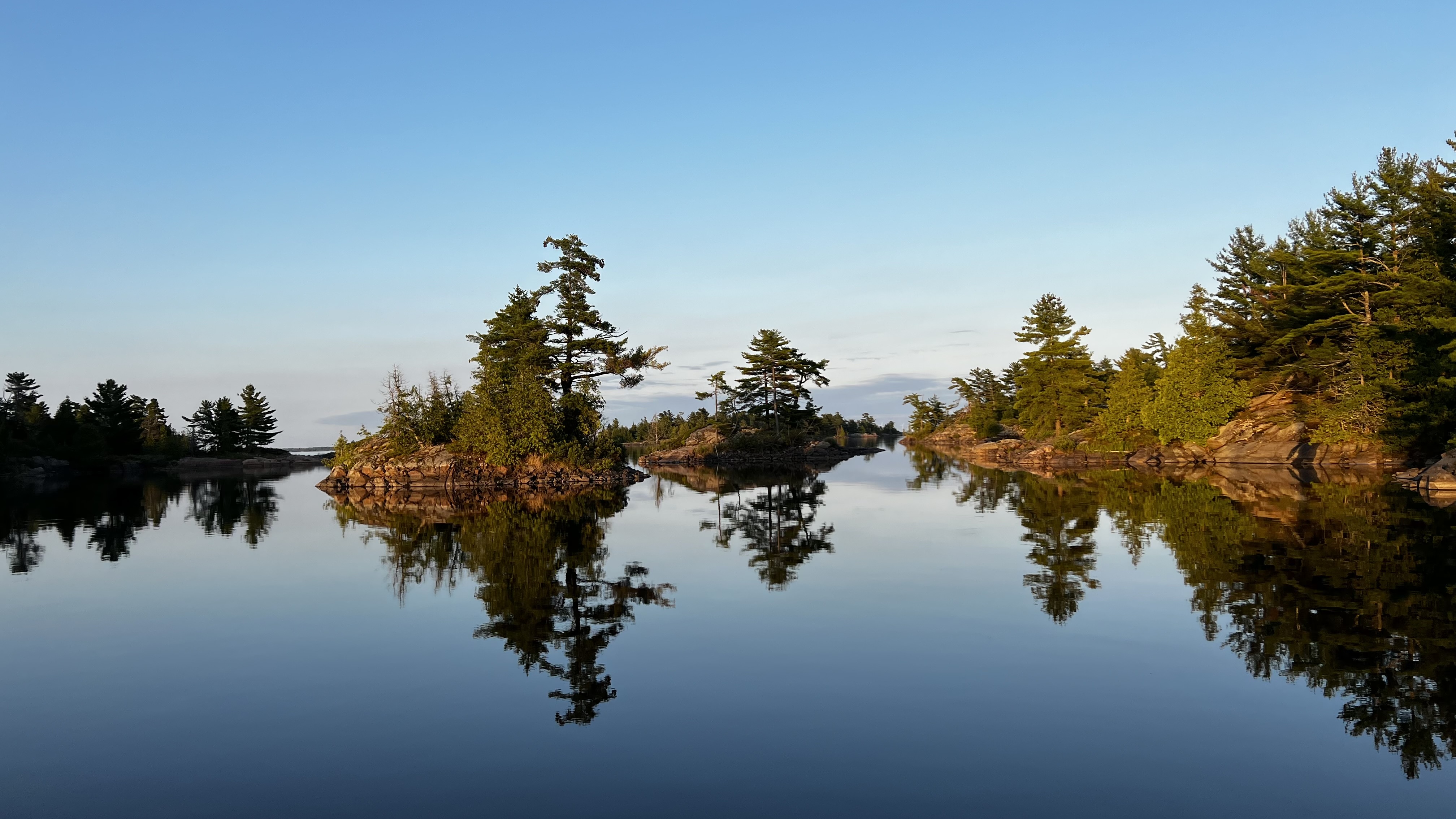 Our view from the boat looking east — it doesn't get much better than this