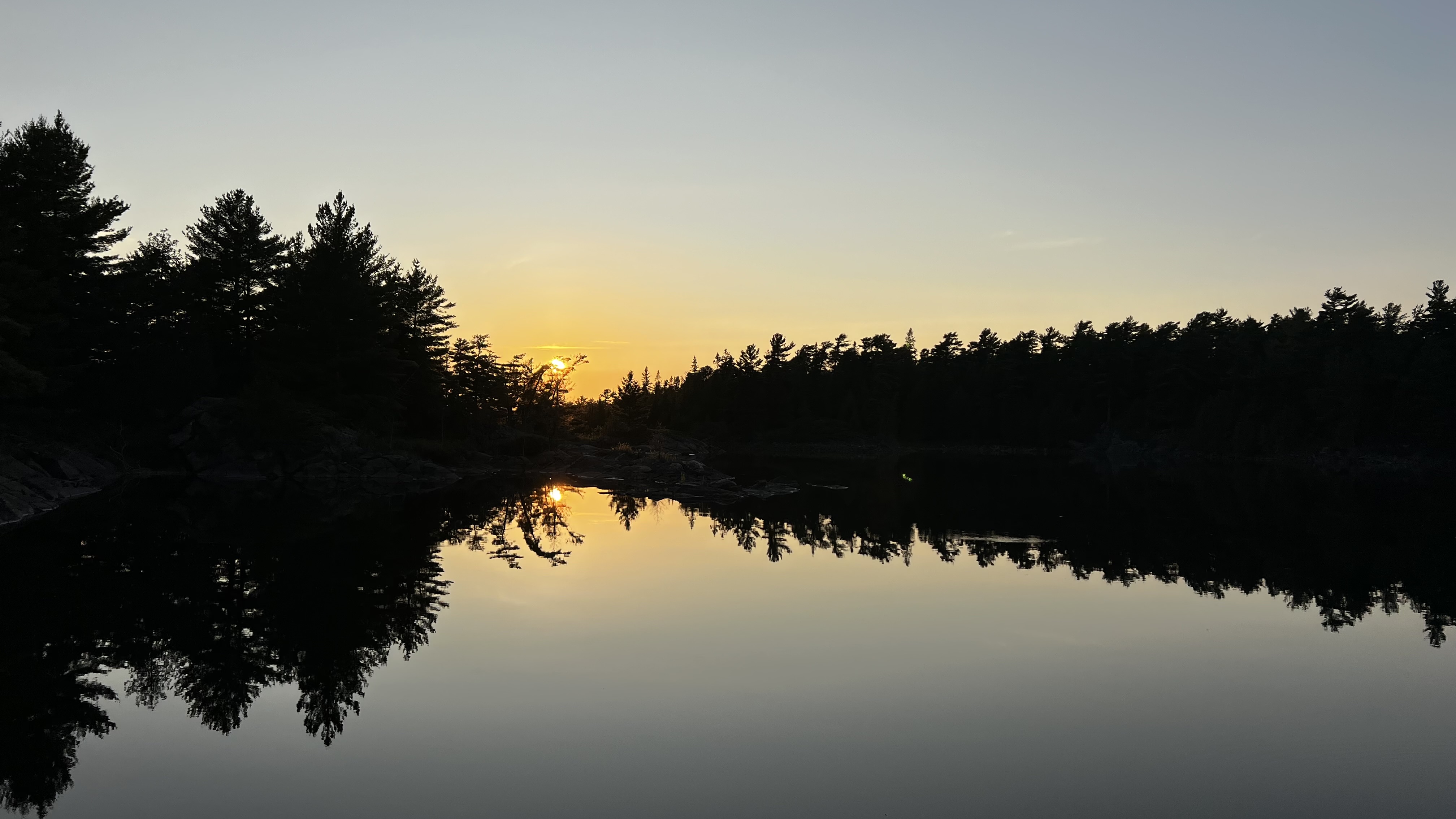 Sunset from the boat looking west